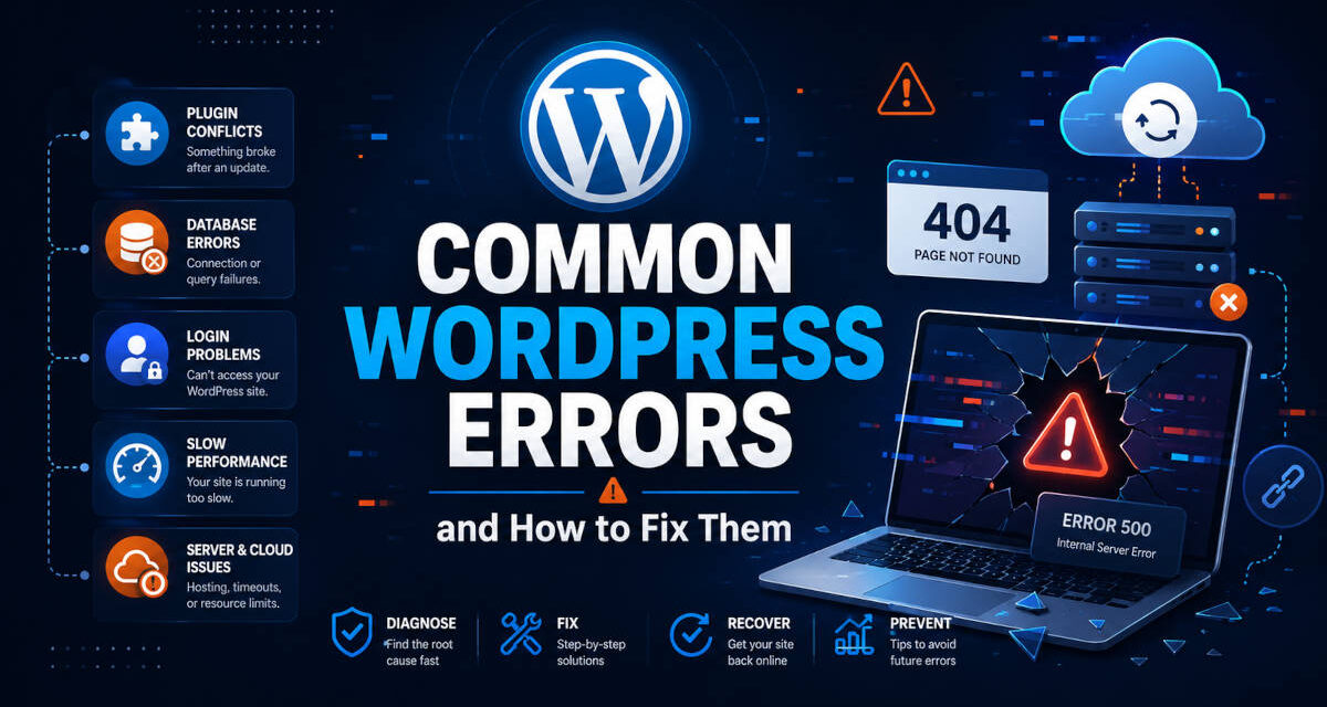 Common WordPress Errors and How to Fix Them