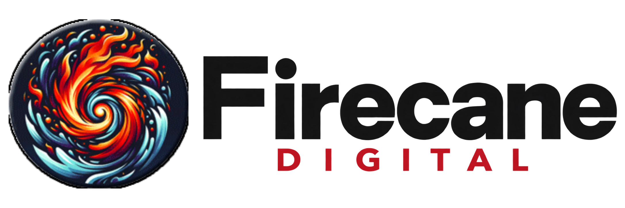 Firecane Digital with the original circular hurricane logo